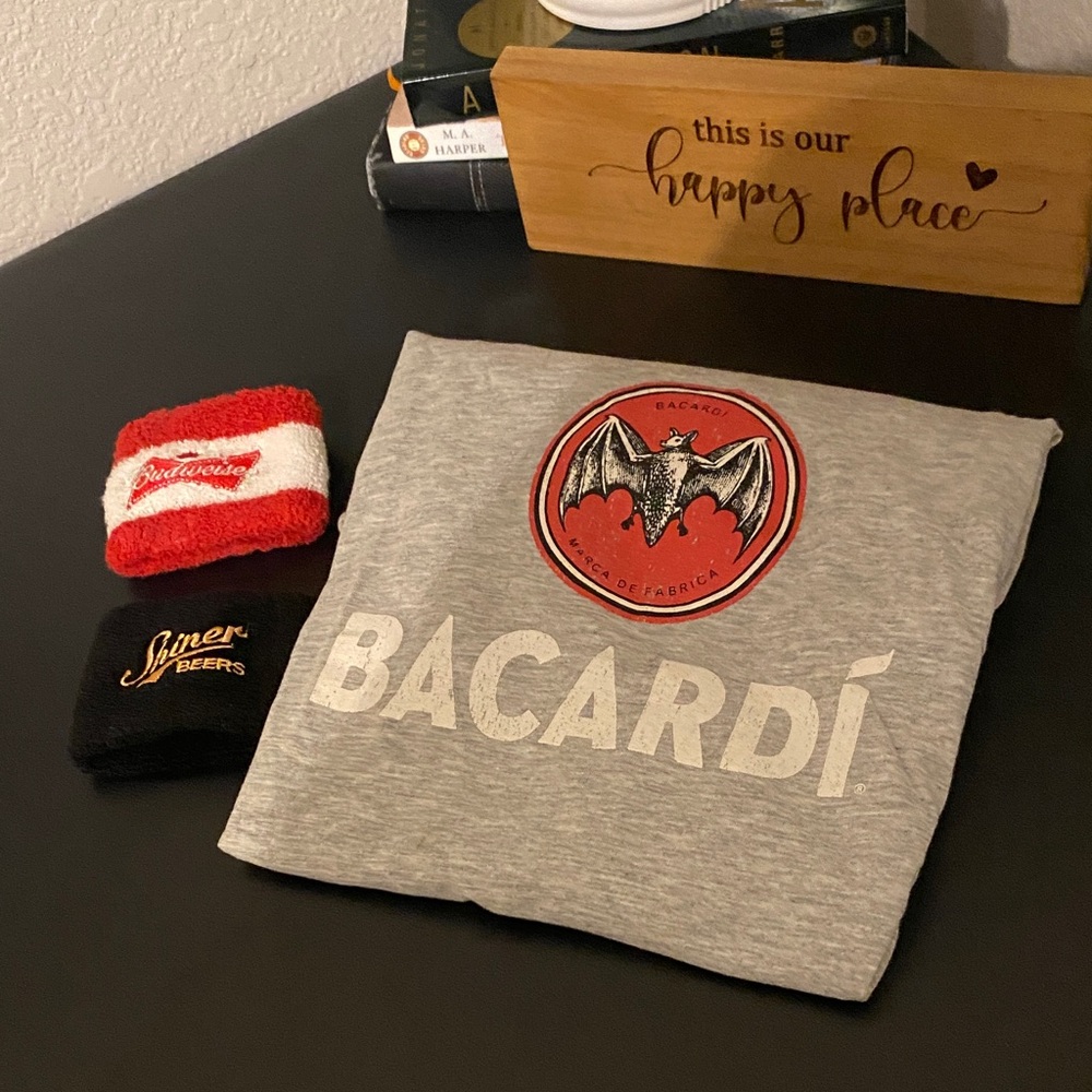 Alcohol Merch Bundle- Bacardi T-Shirt with Wristbands